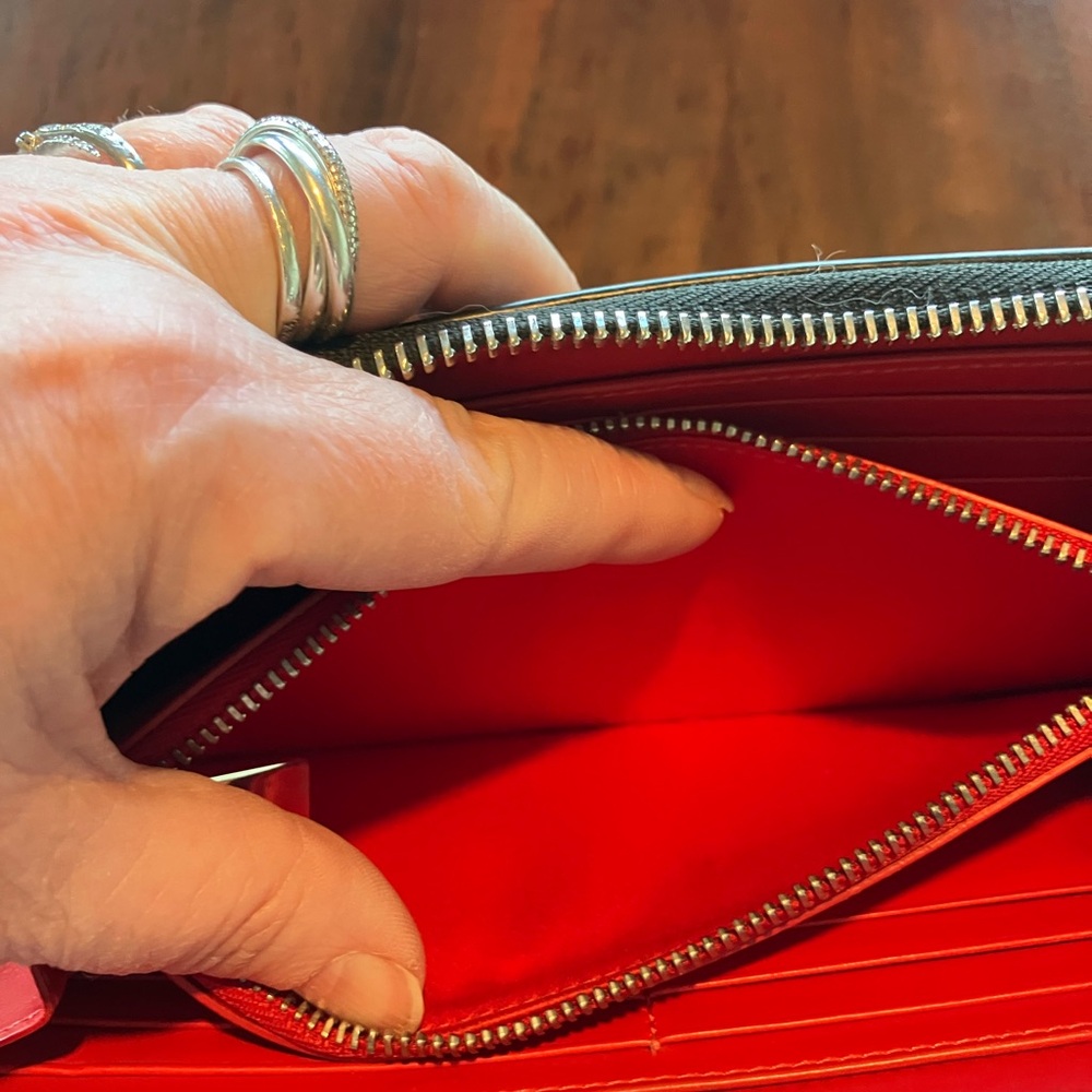 Christian Louboutin Black Studded Wallet AUTHENTIC - Picture 10 of 11